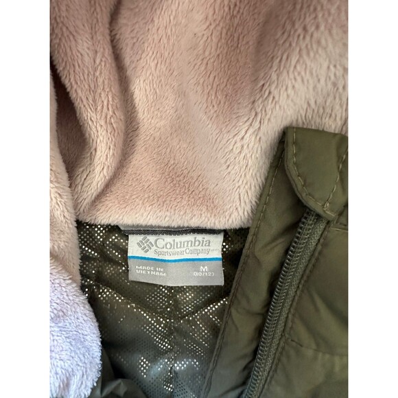Columbia Girls Medium (10/12) Green Hooded Omni-Heat Winter Jacket - Picture 2 of 4